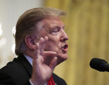 President Donald Trump speaks during a National African American History Month reception in the East Room of the White House in Washington, Thursday, Feb. 21, 2019. (Manuel Balce Ceneta/AP Photo)