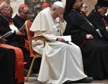 Pope Francis attends a penitential liturgy at the Vatican, Saturday, Feb. 23, 2019. The pontiff is hosting a four-day summit on preventing clergy sexual abuse, a high-stakes meeting designed to impress on Catholic bishops around the world that the problem is global and that there are consequences if they cover it up. (Vincenzo Pinto/Pool Photo Via AP)