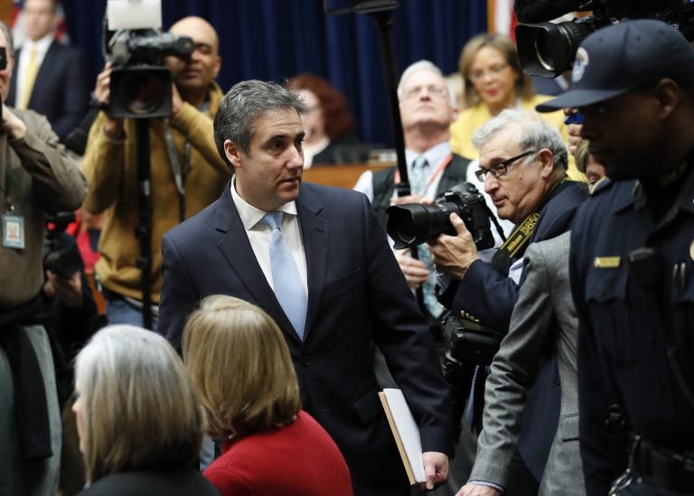 Michael Cohen, President Donald Trump's former personal lawyer, arrives to testify before the House Oversight and Reform Committee on Capitol Hill, Wednesday, Feb. 27, 2019, in Washington. (Alex Brandon/AP Photo)