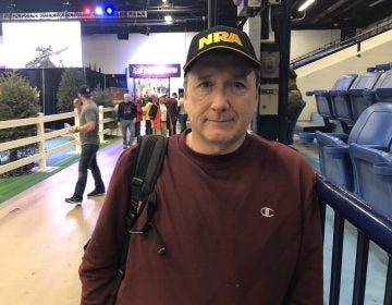 Frank Menendez, 54, of Long Island, New York, joined the NRA at the Great American Outdoor Show in Harrisburg. (Ed Mahon / PA Post)