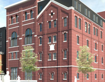 A rendering shows a redeveloped Gretz Brewery on Germantown Avenue. (Courtesy of T+ Associates) 