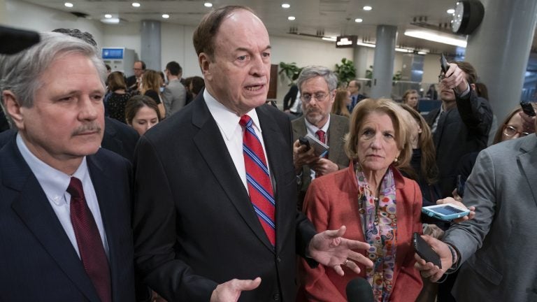 Sen. Richard Shelby (center), is the top Republican in a bipartisan group of lawmakers working to craft an agreement on border security. (J. Scott Applewhite/AP Photo)