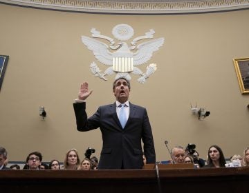 Michael Cohen, President Donald Trump's former personal lawyer, is sworn in to testify before the House Oversight and Reform Committee on Capitol Hill in Washington, Wednesday, Feb. 27, 2019. (J. Scott Applewhite/AP Photo)