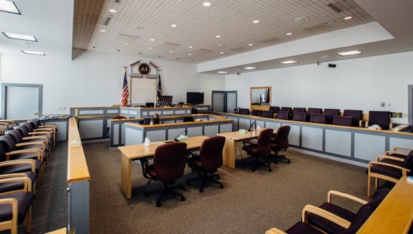 Inside a courtroom at the Cumberland County courthouse. (Tim Lambert/WITF)