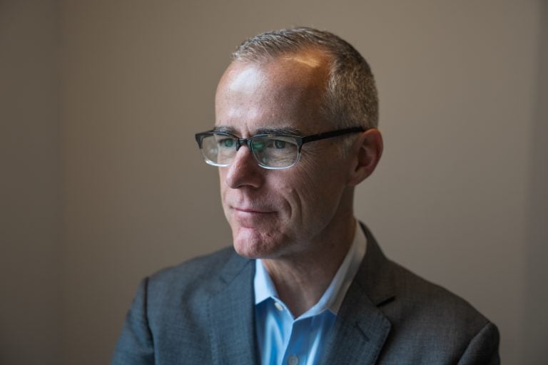 Andrew McCabe talked about his new memoir with NPR's Morning Edition.
(Amr Alfiky/NPR)