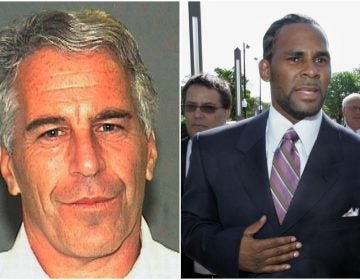 Jeffrey Epstein (Palm Beach Sheriff's Office via AP, File), R. Kelly (AP Photo/Charles Rex Arbogast),