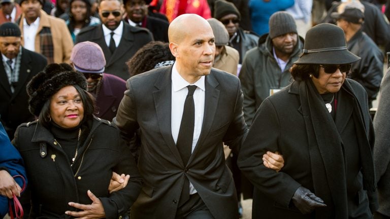 Sen. Cory Booker, D-N.J., attends the annual Martin Luther King Jr. Day at the Dome event on Jan. 21 in Columbia, S.C. Booker and many other Democratic presidential hopefuls have made visits to the state in the early weeks of the 2020 campaign. Sen. Cory Booker, D-N.J., attends the annual Martin Luther King Jr. Day at the Dome event on Jan. 21 in Columbia, S.C. Booker and many other Democratic presidential hopefuls have made visits to the state in the early weeks of the 2020 campaign. (Sean Rayford/Getty Images)