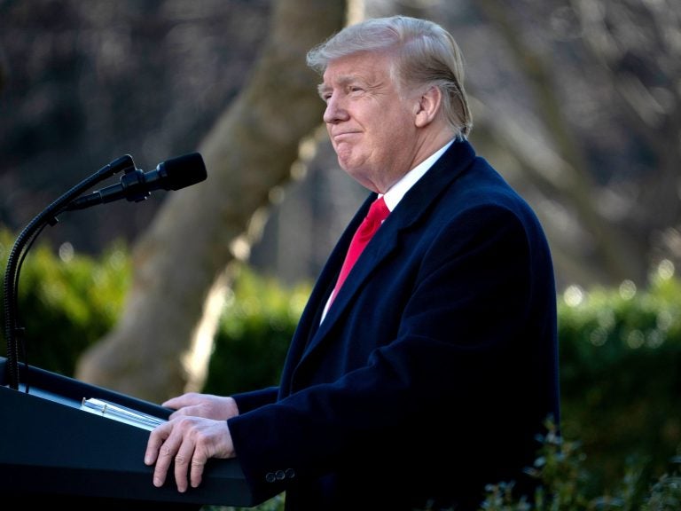 President Trump speaks on a deal to end the partial government shutdown last month. While Trump is expected to maintain his demand for border wall funding in his State of the Union speech, he is also expected to mention issues that carry bipartisan support