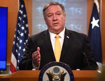 Secretary of State Mike Pompeo tells reporters Friday that the United States will withdraw from the Intermediate-Range Nuclear Forces Treaty with Russia. (Eric Baradat/AFP/Getty Images)