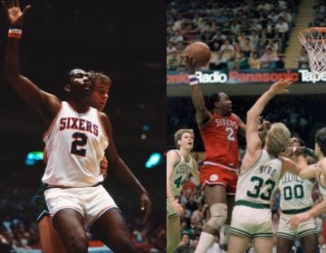 Philadelphia 76ers legend Moses Malone (AP Photos/Kevin Reece, Charlie Krupa)