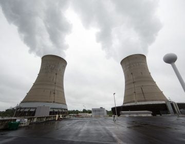 Cooling towers at the Three Mile Island nuclear power plant in Middletown, Pa. (Matt Rourke/AP Photo)