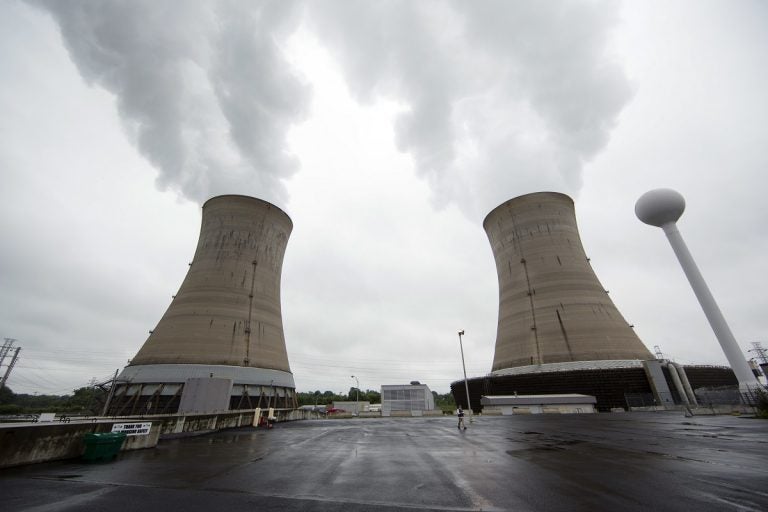 Cooling towers at the Three Mile Island nuclear power plant in Middletown, Pa. (Matt Rourke/AP Photo)