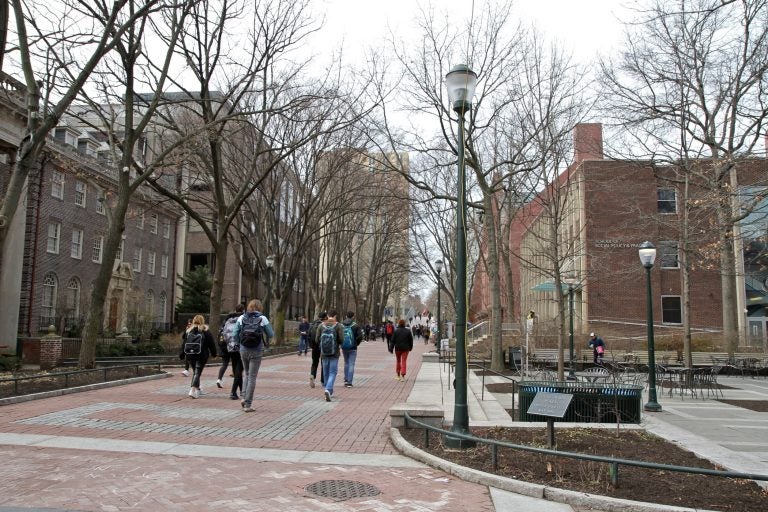 Locust Walk on the University of Pennsylvania campus. (Ximena Conde/WHYY)