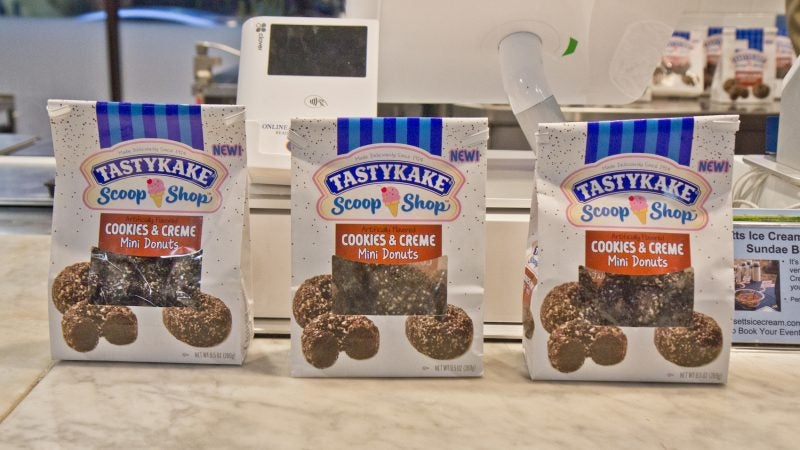 Tastykake launched a new line of donuts inspired by ice cream flavors. (Kimberly Paynter/WHYY)