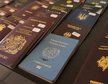 In this Wednesday, Feb. 28, 2018 file photo, authorities present confiscated passports and identification cards (Petros Giannakouris/AP Photo)