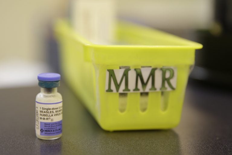 This Feb. 6, 2015, file photo shows a measles, mumps and rubella vaccine on a countertop at a pediatrics clinic in Greenbrae, Calif.  The U.S. has counted more measles cases in the first two months of this year than in all of 2017 — and part of the rising threat is misinformation that makes some parents balk at a crucial vaccine, federal health officials told Congress Wednesday, Feb. 27, 2019. (Eric Risberg/AP Photo, File)