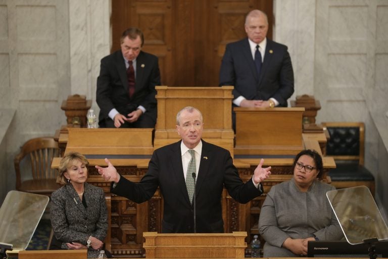 New Jersey Gov. Phil Murphy speaks to a joint meeting of the Democratic-led Assembly and Senate in Trenton, N.J., Tuesday, March 5, 2019. Murphy unveiled his second budget Tuesday, calling for about $1 billion in increased spending that would be financed by higher income tax rates on wealthy residents and savings in public worker benefits. (Seth Wenig/AP Photo)