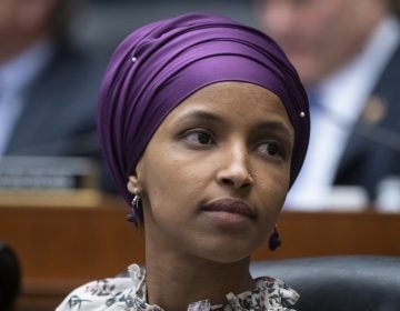 Rep. Ilhan Omar, D-Minn., sits with fellow Democrats on the House Education and Labor Committee during a bill markup, on Capitol Hill in Washington, Wednesday, March 6, 2019. (AP Photo/J. Scott Applewhite)