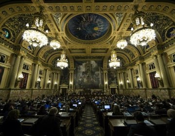 A joint session of the state House and Senate during the governor's budget address. All together, there are 253 members of Pennsylvania's legislature--203 in the House, 50 in the Senate. (Matt Rourke/AP Photo)