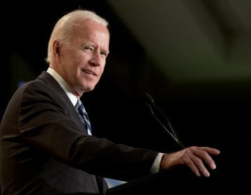 Former Vice President Joe Biden speaks at the International Association of Firefighters at the Hyatt Regency on Capitol Hill in Washington, Tuesday, March 12, 2019. (AP Photo/Andrew Harnik)