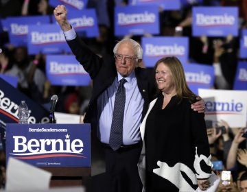 In this March 3, 2019, file photo, Sen. Bernie Sanders, I-Vt., left, and his wife, Jane Sanders, greet supporters as they leave after his 2020 presidential campaign stop at Navy Pier in Chicago. (Nam Y. Huh/AP Photo)