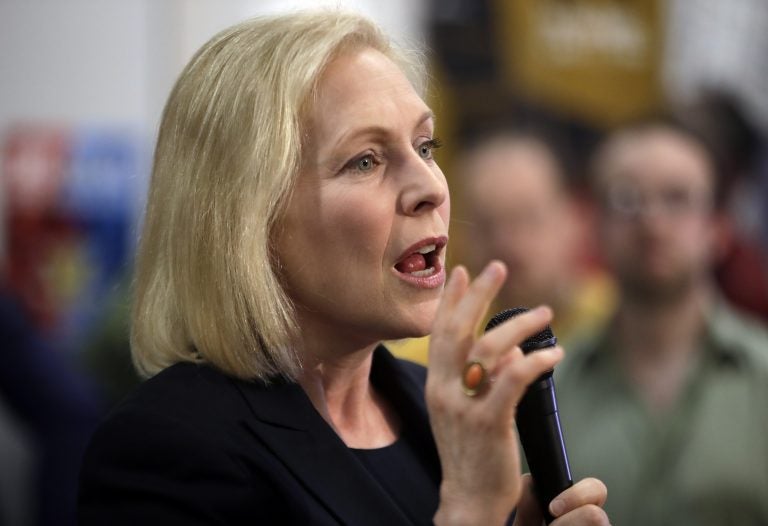 Democratic presidential candidate Sen. Kirsten Gillibrand, D-N.Y., speaks during a campaign meet-and-greet, Friday, March 15, 2019, at To Share Brewing in Manchester, N.H. (Elise Amendola/AP Photo)