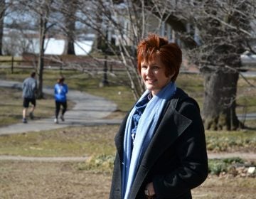 Chris Achenbach-Kimmel stands for a portrait at Elizabethtown College where she works.  (PA Post)