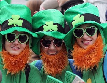Spectators dressed as leprechauns attend St. Patrick's Day parade in Dublin on March 17, 2014. (Peter Muhly/AFP/Getty Images)