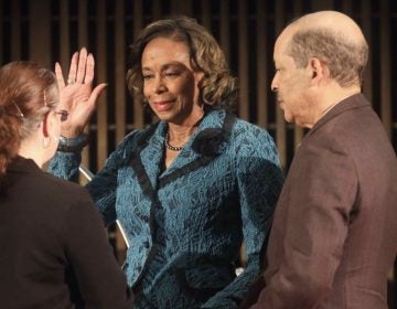 File photo: Linda Gray, flanked by her husband Harold, was sworn in Thursday night as the newest member of Wilmington City Council. (City of Wilmington)