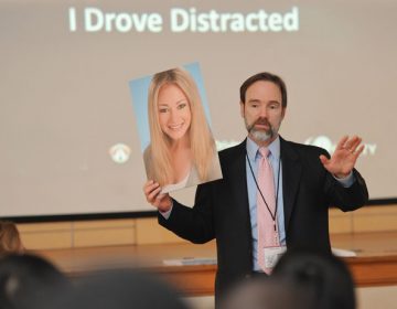 Joel Feldman, an attorney from Delaware County, has traveled the country since 2010, educating adults and students on the dangers of distracted driving in roughly hourlong presentations. His daughter was hit and killed by a driver in 2009. (Courtesy of Joel Feldman)