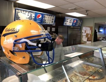 David Kitner works inside his pizza shop in Middletown on Friday, March 1, 2019. (Ed Mahon/PA Pos)