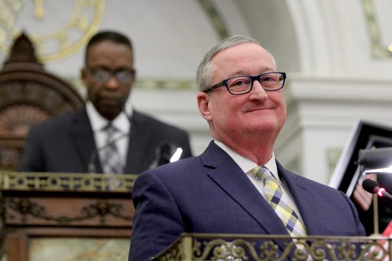 Mayor Jim Kenney presents his budget to City Council. (Emma Lee/WHYY)