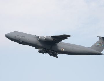 A C-5M Super Galaxy takes off at Dover Air Force Base. A new maintenance hangar could be in jeopardy following President Trump’s emergency declaration at the southern U.S. border. (U.S. Air Force photo by Senior Airman Zachary Cacicia)