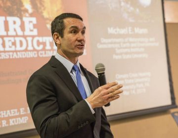 Pennsylvania Auditor General Eugene DePasquale hosted a public hearing on how the state is responding to climate change on Penn State’s University Park campus on March 14, 2019. It’s the first of three hearings DePasquale plans. (Min Xian/WPSU)