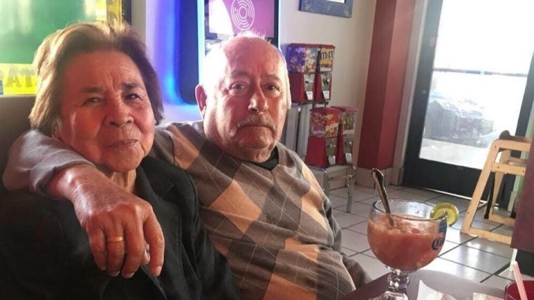 María de Jesús Caro Villa, 82, and Albano Villa, 83, are being cared for by their granddaughter, Nitzia Chama. The AARP says 1 in 4 family caregivers is a millennial. (Nitzia Chama for NPR)