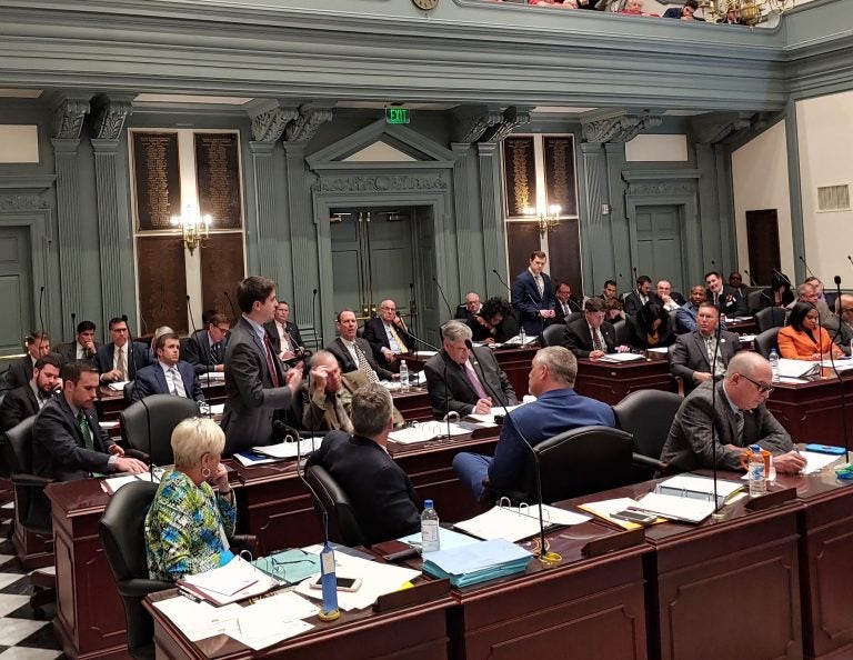 Democrats and Republicans in Delaware debate over legislation that would give Delaware a stronger voice in presidential elections. (Zoe Read/WHYY)