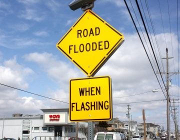 A flood warning sign installed in Sea Isle City. (Provided)