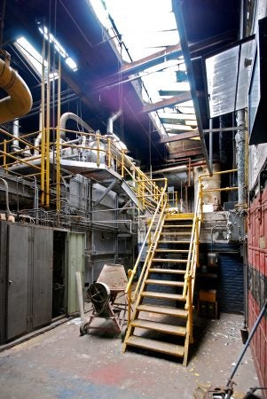 The boiler room at Globe Dye Works, 2008. (Courtesy of Globe Dye Works)