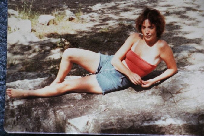 Patricia Cahill poses for a photo during a camping trip with Sister Eileen. (Courtesy of Patricia Cahill)