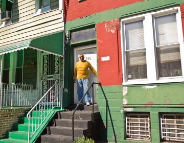 Bobby McCurdy outside of his home in North Philadelphia. (Kimberly Paynter/WHYY)