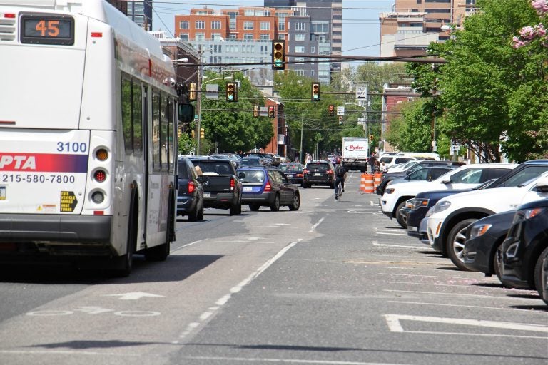 Traffic on 11th Street between Washington and Bainbridge streets. (Emma Lee/WHYY)