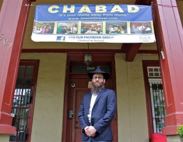 Rabbi Chaim Goldstein is the director of the Chabad House at Drexel University. His uncle, Rabbi Yisroel Goldstein, was injured in the shooting at Chabad of Poway synagogue in Southern California. (Emma Lee/WHYY)