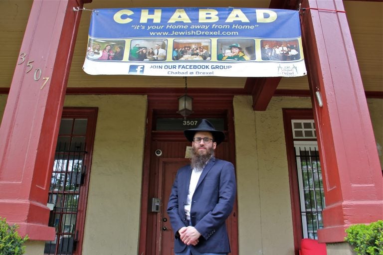 Rabbi Chaim Goldstein is the director of the Chabad House at Drexel University. His uncle, Rabbi Yisroel Goldstein, was injured in the shooting at Chabad of Poway synagogue in Southern California. (Emma Lee/WHYY)