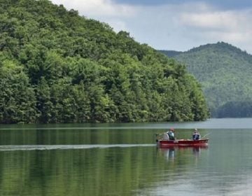 A couple spends the morning of Tuesday, July 18, 2017 fishing at Long Pine Run Reservoir in Michaux State Forest. (Markell DeLoatch/Public Opinion)