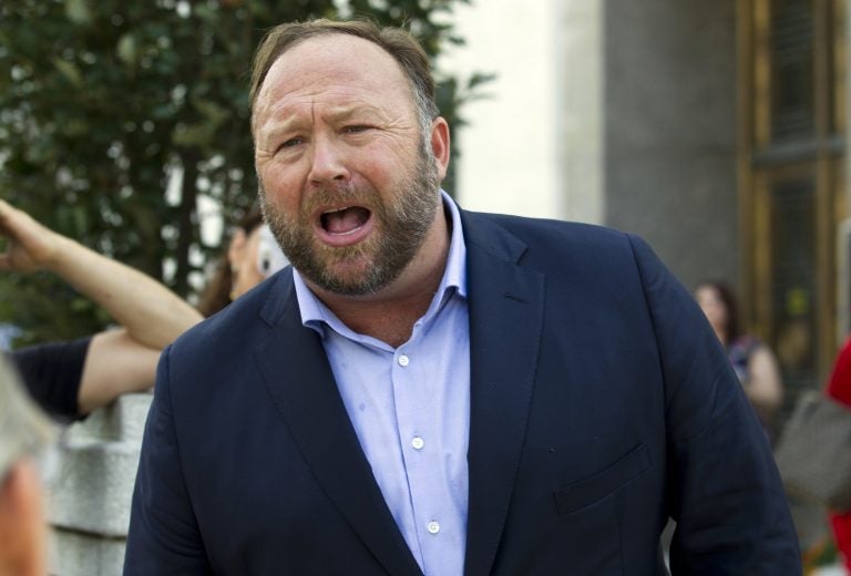 Infowars' Host Alex Jones was forcibly deposed under oath on March 14 by the lawyer of Sandy Hook parents, and the entire proceeding — more than three hours long — was posted online last Friday. (Jose Luis Magana/AP Photo)