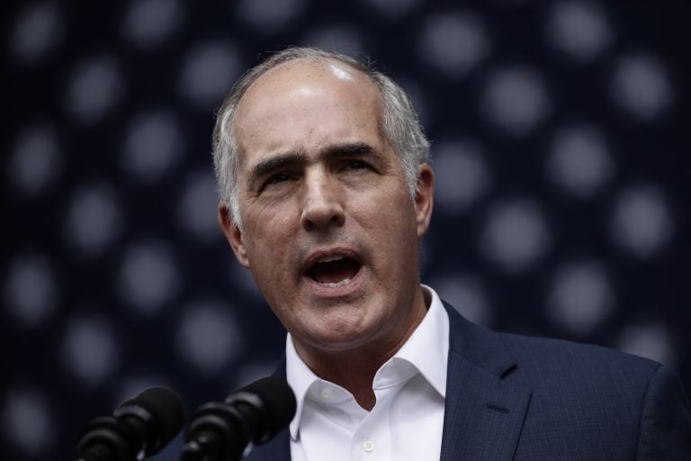 Sen. Bob Casey D-Pa., speaks at a campaign rally for Pennsylvania candidates in Philadelphia, Friday, Sept. 21, 2018. (Matt Rourke/AP Photo)