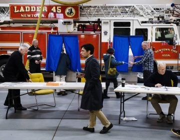 Voters cast their ballots at a fire station in Newtown, Pa., Tuesday, Nov. 6, 2018. (Matt Rourke/AP Photo)