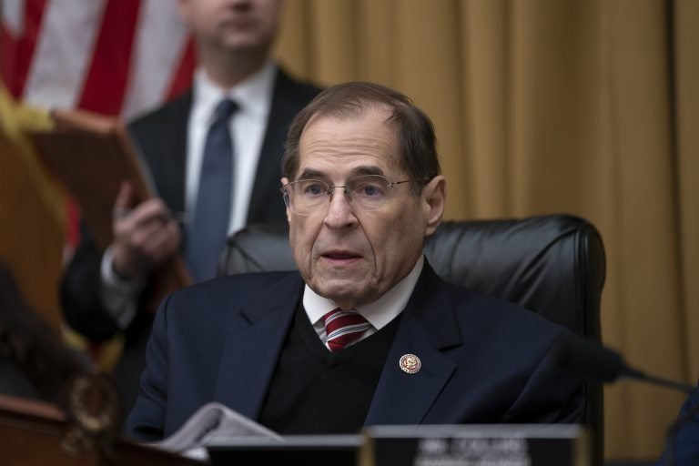 In this March 26, 2019 photo, House Judiciary Committee Chairman Jerrold Nadler, D-N.Y., presides at a meeting directing the attorney general to transmit documents to the House of Representatives relating to the actions of former Acting FBI Director Andrew McCabe, on Capitol Hill in Washington.  The House Judiciary Committee will ready subpoenas this week for special counsel Robert Mueller’s full Russia report. This, as the Justice Department appears likely to miss an April 2 deadline set by Democrats for the report’s release. (J. Scott Applewhite/AP Photo)