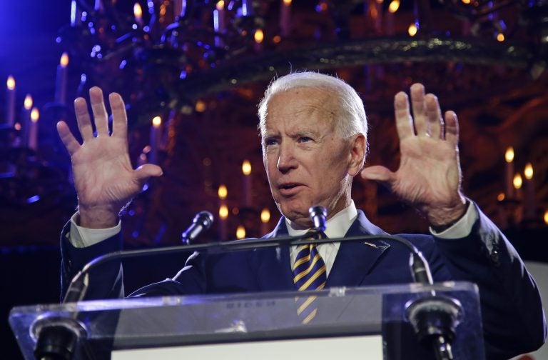 Former Vice President Joe Biden speaks at the Biden Courage Awards Tuesday, March 26, 2019, in New York. Responding to allegations of inappropriate behavior, the two most powerful women in Delaware's Legislature say Biden has always been respectful in their presence. (Frank Franklin II/AP Photo)