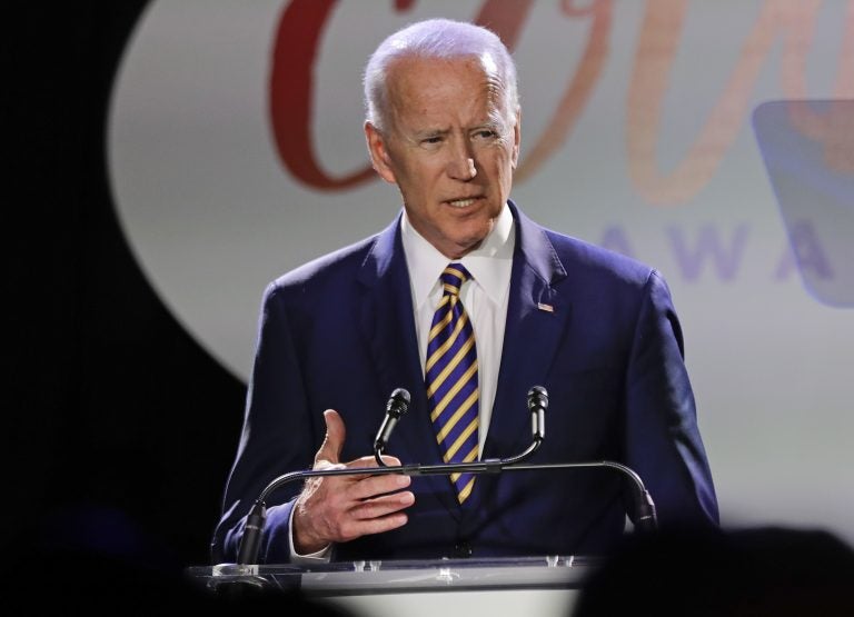 Former Vice President Joe Biden speaks at the Biden Courage Awards Tuesday, March 26, 2019, in New York. (Frank Franklin II/AP Photo)